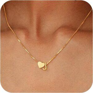 Mother Day Gifts for Mom Grandma Wife - Heart Initial Necklaces for Women Girls,